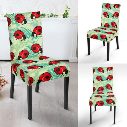 Ladybug Cute Print Pattern Dining Chair Slipcover-JTAMIGO.COM