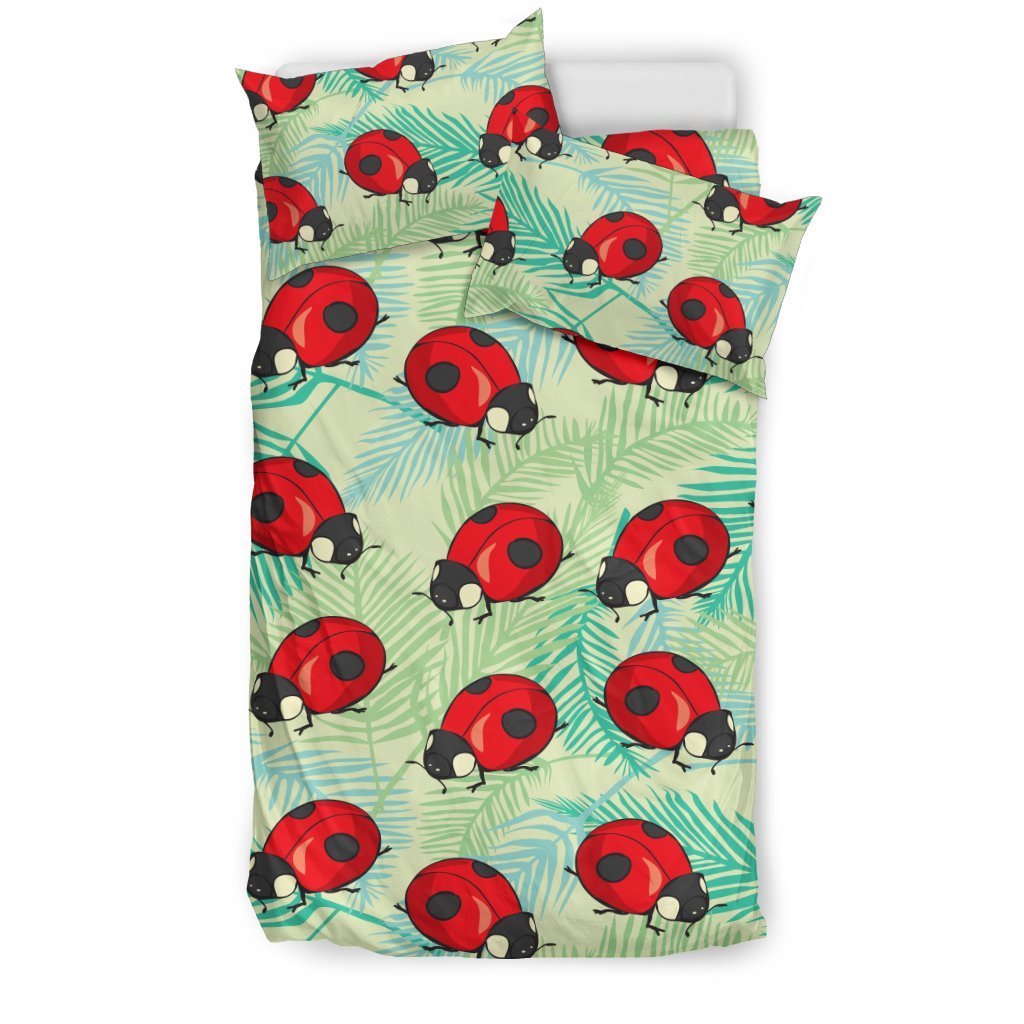 Ladybug Cute Print Pattern Duvet Cover Bedding Set