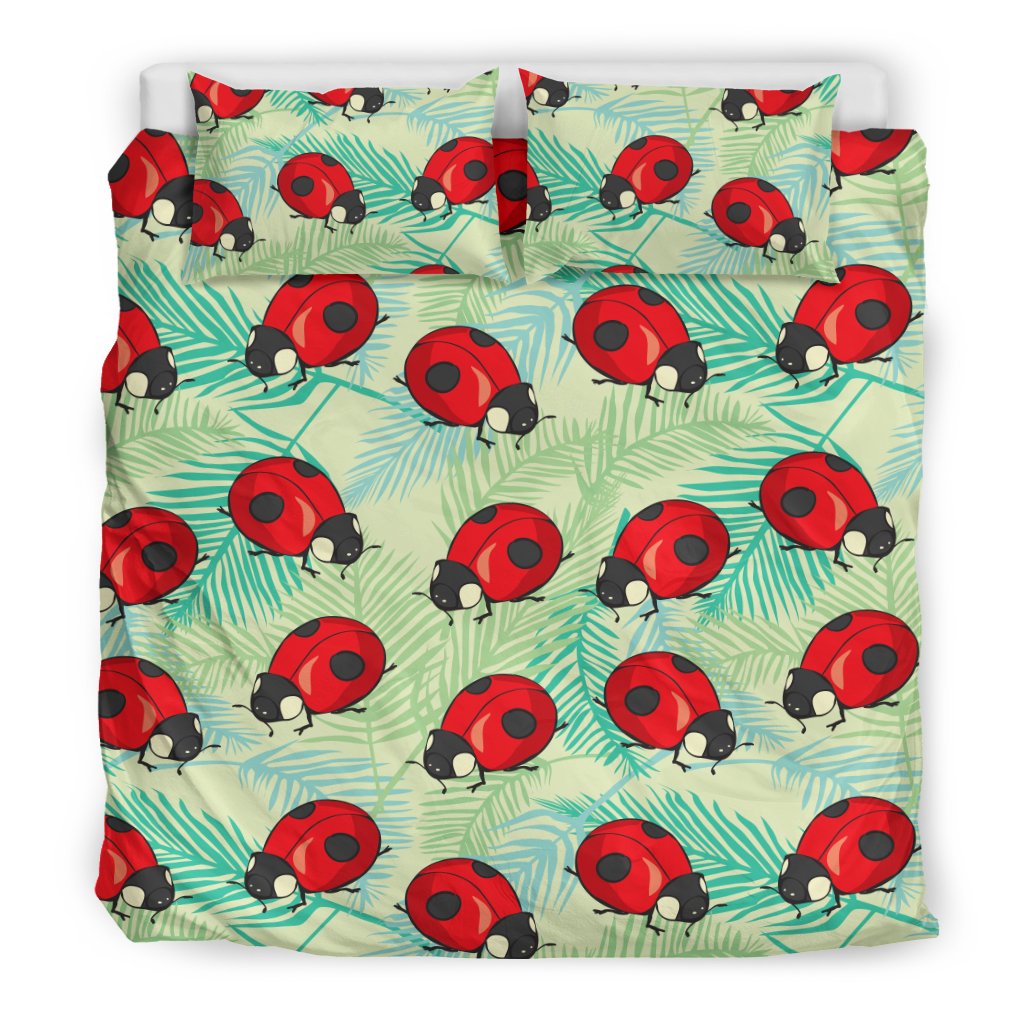 Ladybug Cute Print Pattern Duvet Cover Bedding Set