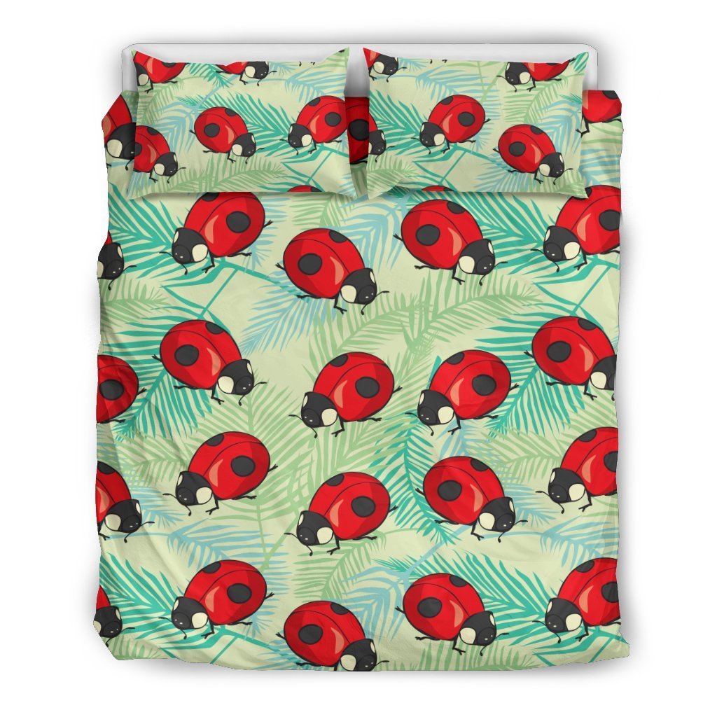 Ladybug Cute Print Pattern Duvet Cover Bedding Set