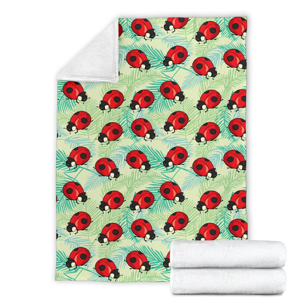Ladybug Cute Print Pattern Fleece Blanket