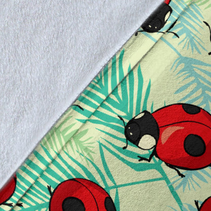 Ladybug Cute Print Pattern Fleece Blanket