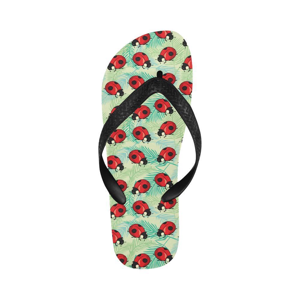 Ladybug Cute Print Pattern Flip Flops-JTAMIGO.COM