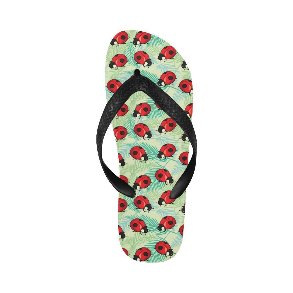 Ladybug Cute Print Pattern Flip Flops-JTAMIGO.COM