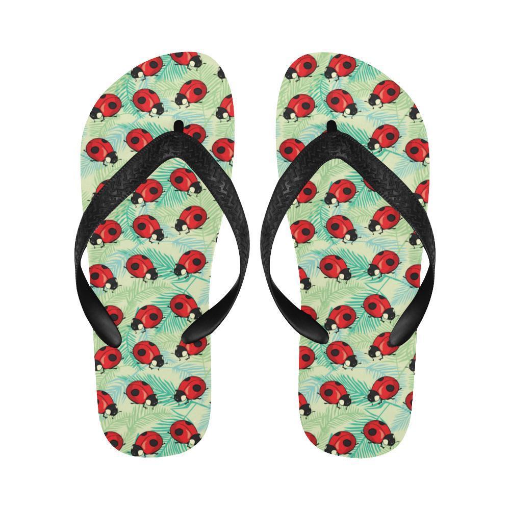 Ladybug Cute Print Pattern Flip Flops-JTAMIGO.COM
