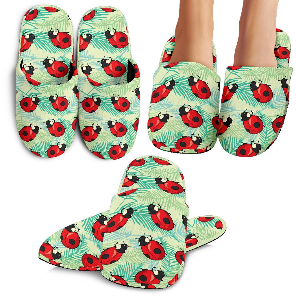 Ladybug Cute Print Pattern House Slippers