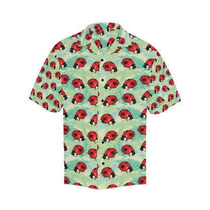 Ladybug Cute Print Pattern Men Aloha Hawaiian Shirt