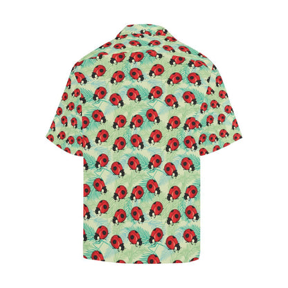 Ladybug Cute Print Pattern Men Aloha Hawaiian Shirt