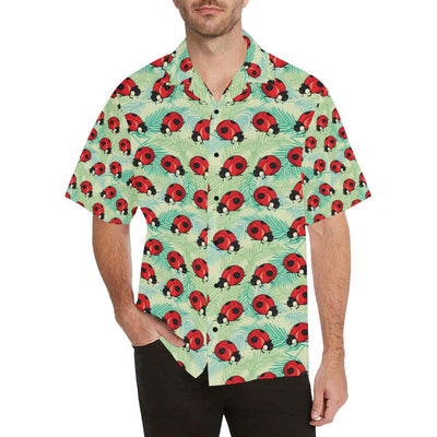 Ladybug Cute Print Pattern Men Aloha Hawaiian Shirt