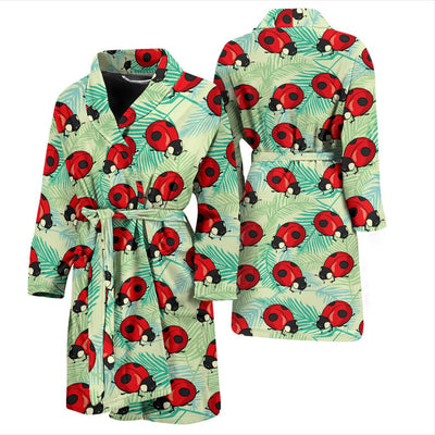 Ladybug Cute Print Pattern Men Bath Robe-JTAMIGO.COM