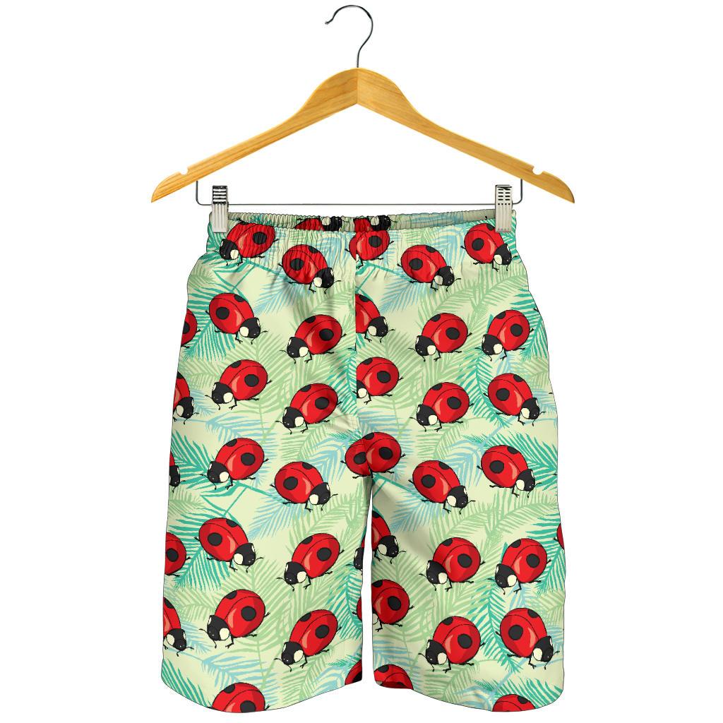 Ladybug Cute Print Pattern Mens Shorts-JTAMIGO.COM