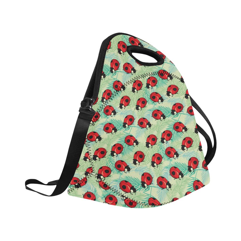 Ladybug Cute Print Pattern Neoprene Lunch Bag (Model 1669)(Large)-JTAMIGO.COM
