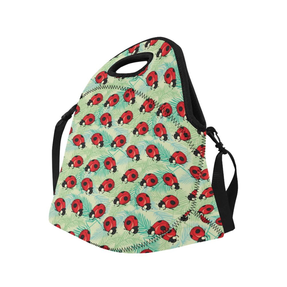 Ladybug Cute Print Pattern Neoprene Lunch Bag (Model 1669)(Large)-JTAMIGO.COM