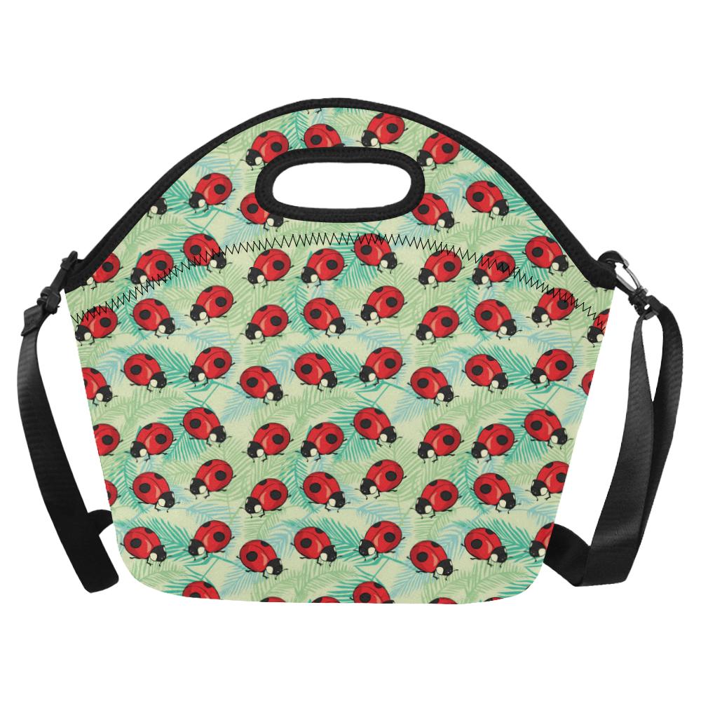 Ladybug Cute Print Pattern Neoprene Lunch Bag (Model 1669)(Large)-JTAMIGO.COM