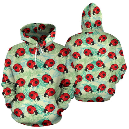 Ladybug Cute Print Pattern Pullover Hoodie