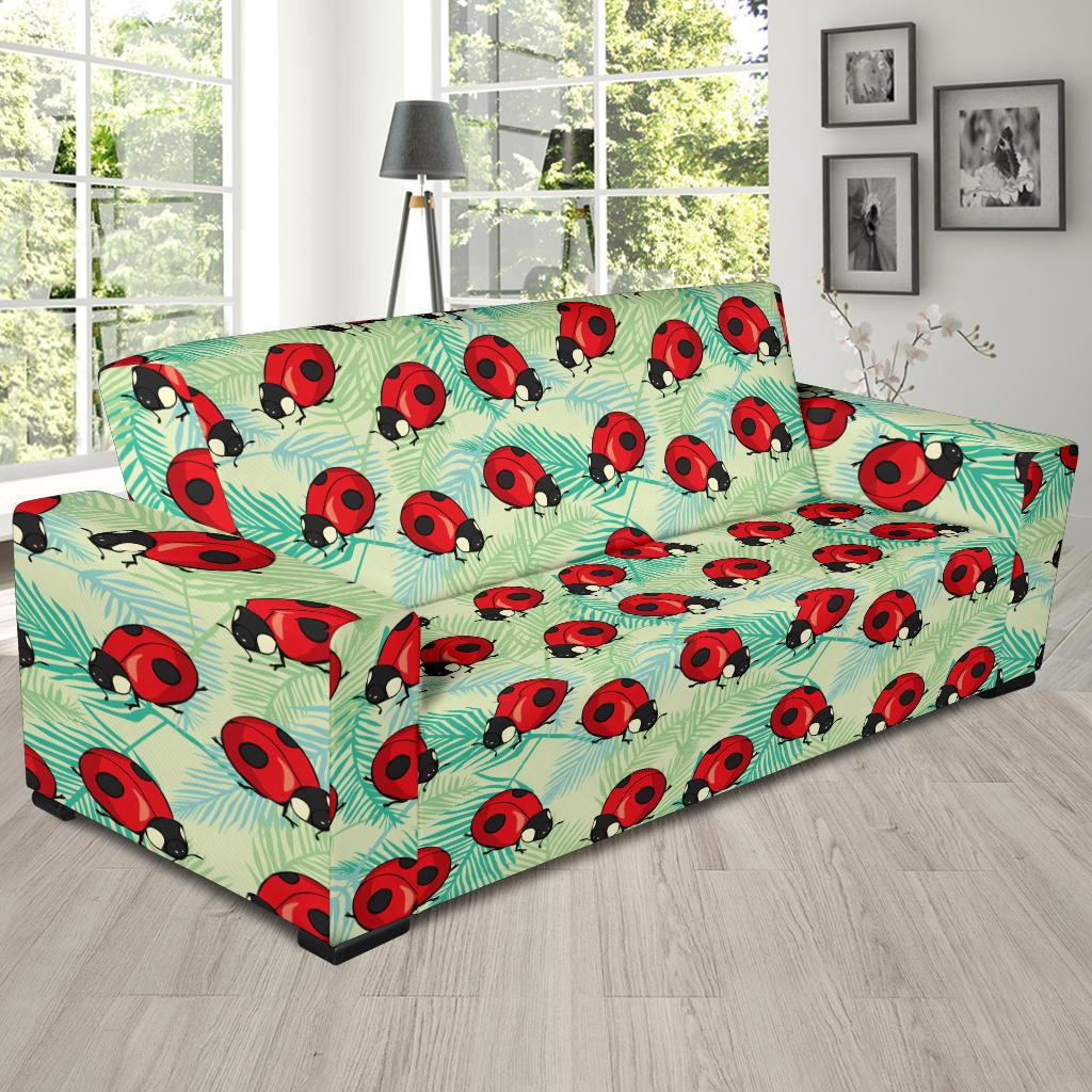 Ladybug Cute Print Pattern Sofa Slipcover-JTAMIGO.COM