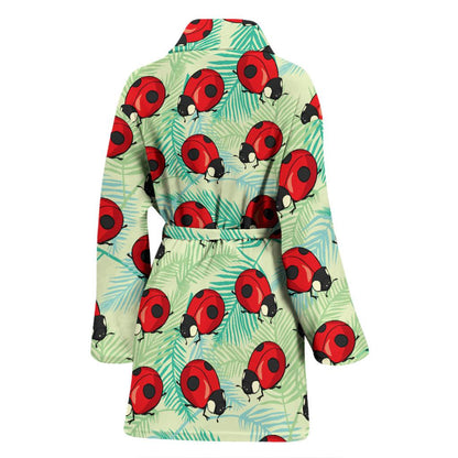 Ladybug Cute Print Pattern Women Bath Robe-JTAMIGO.COM