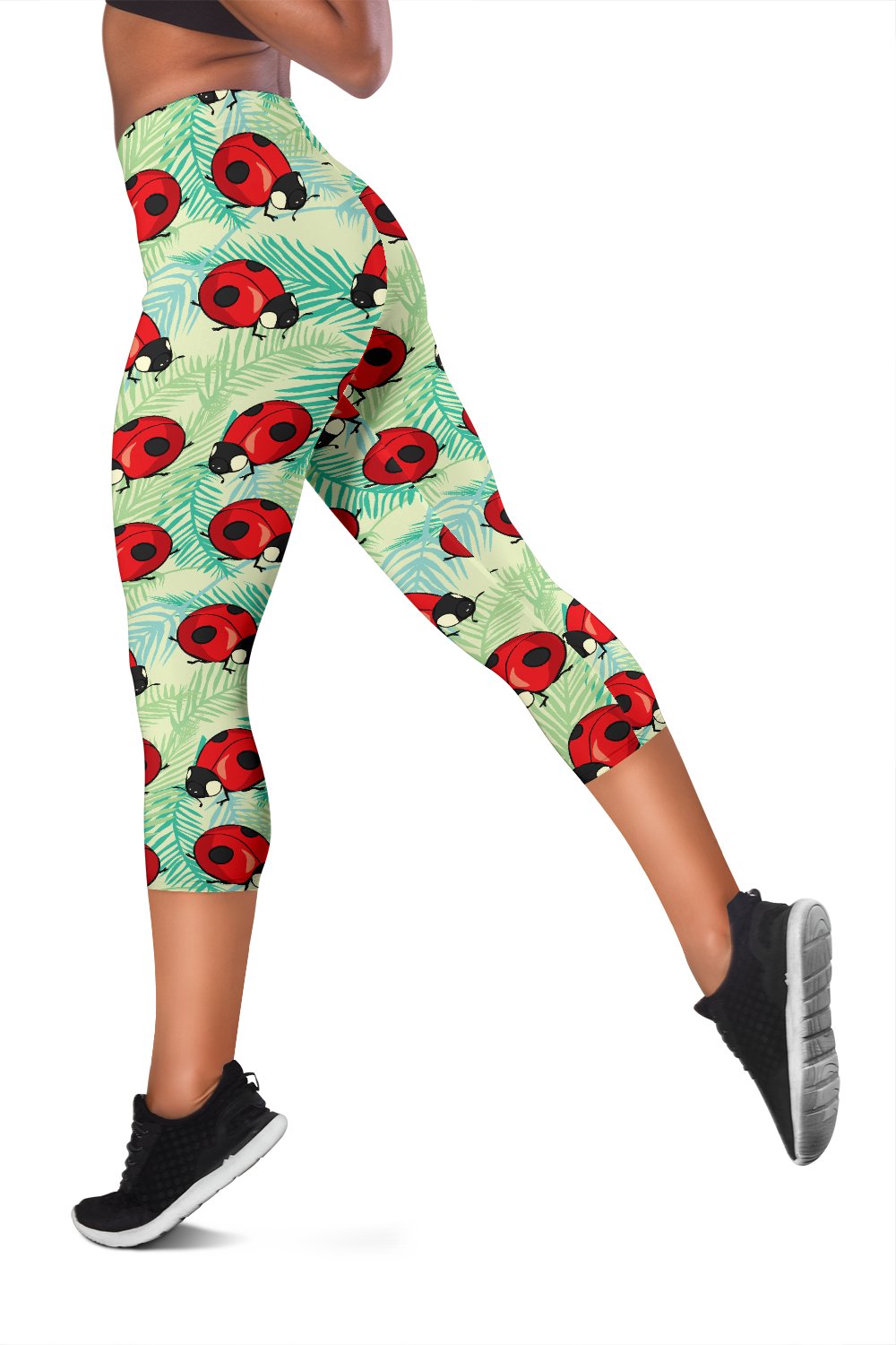 Ladybug Cute Print Pattern Women Capris