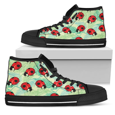 Ladybug Cute Print Pattern Women High Top Shoes