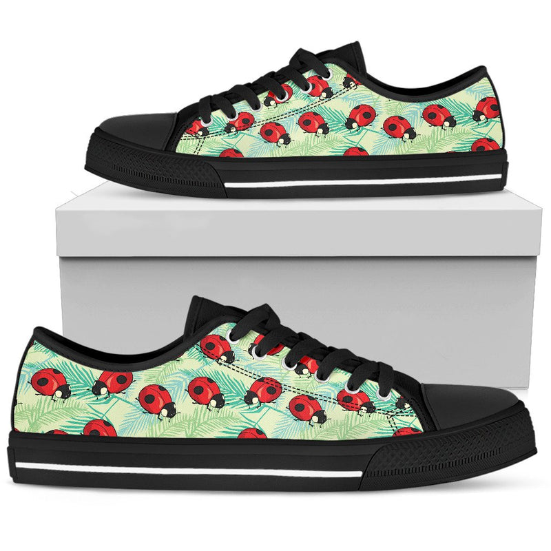 Ladybug Cute Print Pattern Women Low Top Shoes