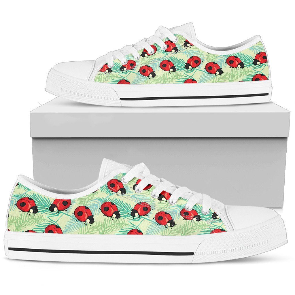 Ladybug Cute Print Pattern Women Low Top Shoes