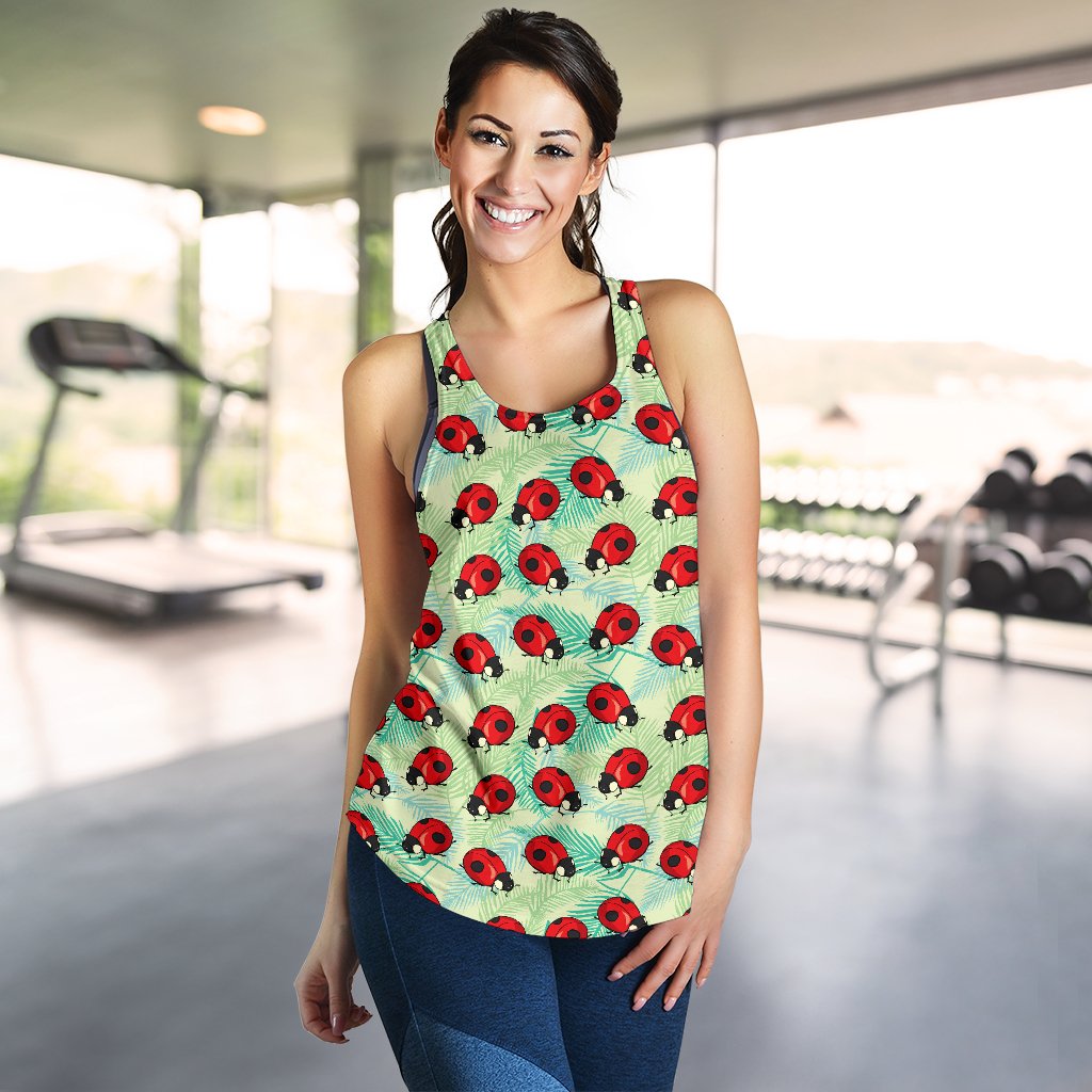 Ladybug Cute Print Pattern Women Racerback Tank Top