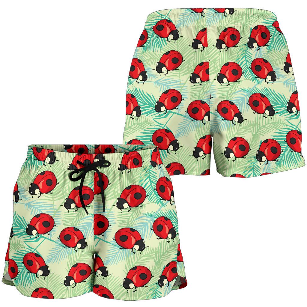 Ladybug Cute Print Pattern Women Shorts-JTAMIGO.COM