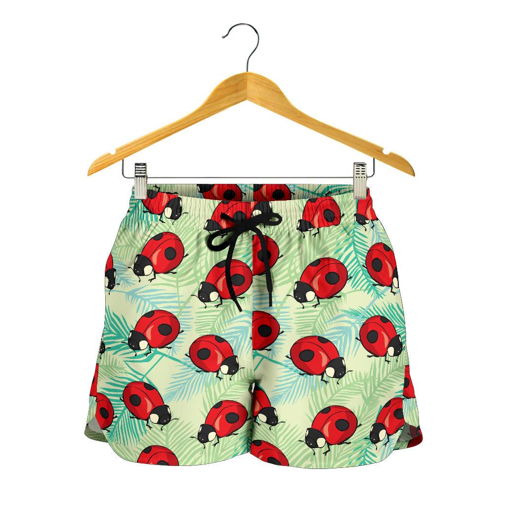Ladybug Cute Print Pattern Women Shorts-JTAMIGO.COM