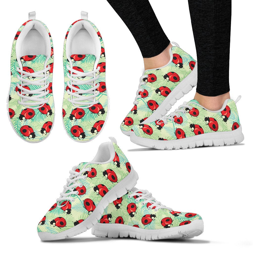 Ladybug Cute Print Pattern Women Sneakers Shoes