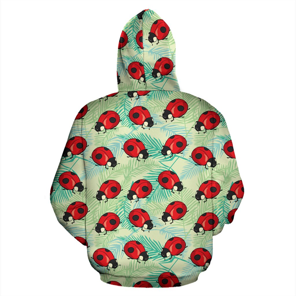 Ladybug Cute Print Pattern Zip Up Hoodie