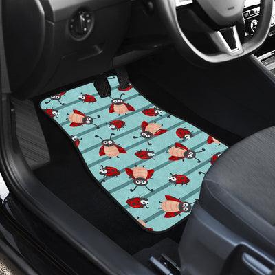 Ladybug Happy Print Pattern Car Floor Mats