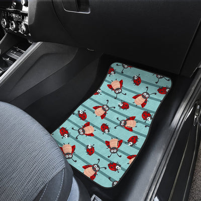 Ladybug Happy Print Pattern Car Floor Mats