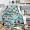 Ladybug Happy Print Pattern Fleece Blanket