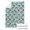 Ladybug Happy Print Pattern Fleece Blanket