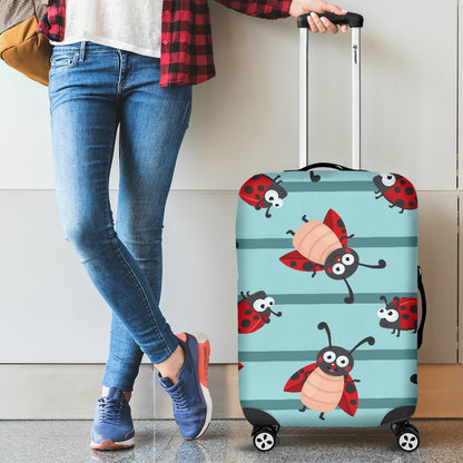 Ladybug Happy Print Pattern Luggage Cover Protector