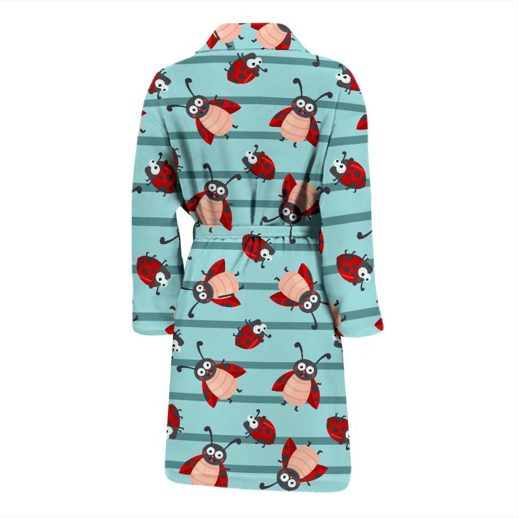 Ladybug Happy Print Pattern Men Bath Robe-JTAMIGO.COM