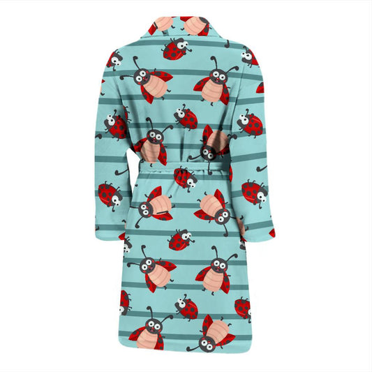 Ladybug Happy Print Pattern Men Bath Robe-JTAMIGO.COM