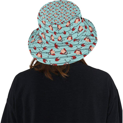 Ladybug Happy Print Pattern Unisex Bucket Hat
