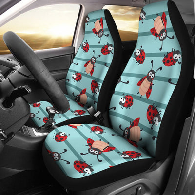 Ladybug Happy Print Pattern Universal Fit Car Seat Covers