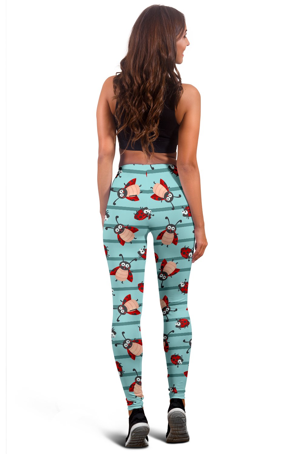 Ladybug Happy Print Pattern Women Leggings