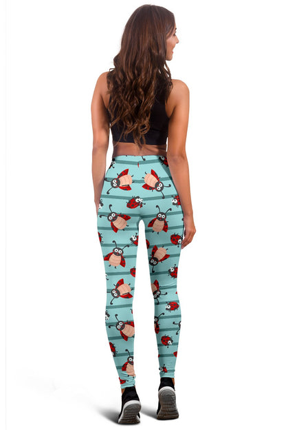 Ladybug Happy Print Pattern Women Leggings