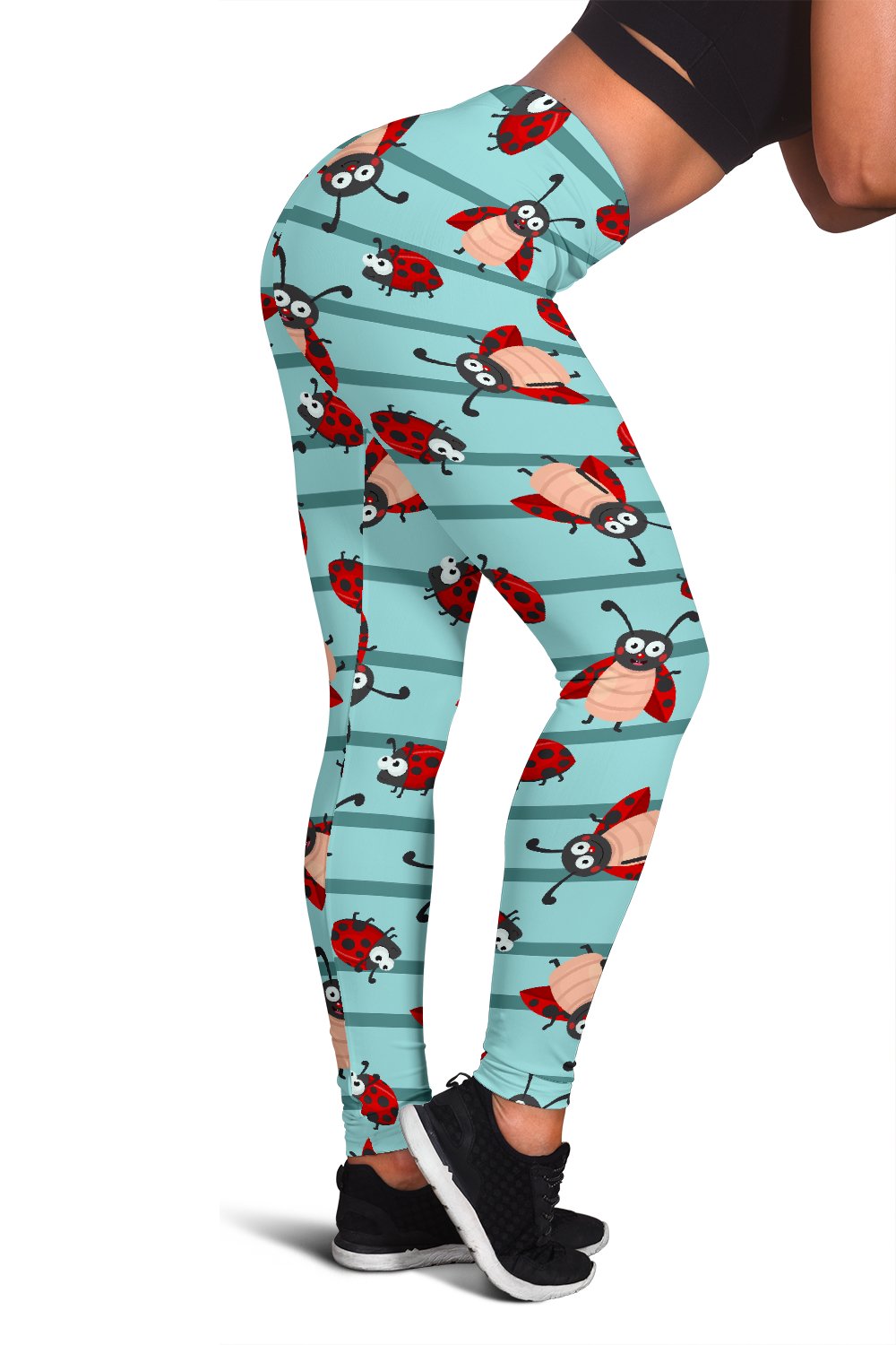 Ladybug Happy Print Pattern Women Leggings