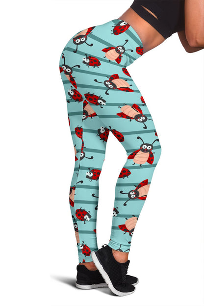 Ladybug Happy Print Pattern Women Leggings