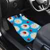 Ladybug with Daisy Themed Print Pattern Car Floor Mats
