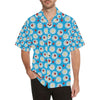 Ladybug with Daisy Themed Print Pattern Men Aloha Hawaiian Shirt