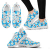 Ladybug with Daisy Themed Print Pattern Women Sneakers Shoes