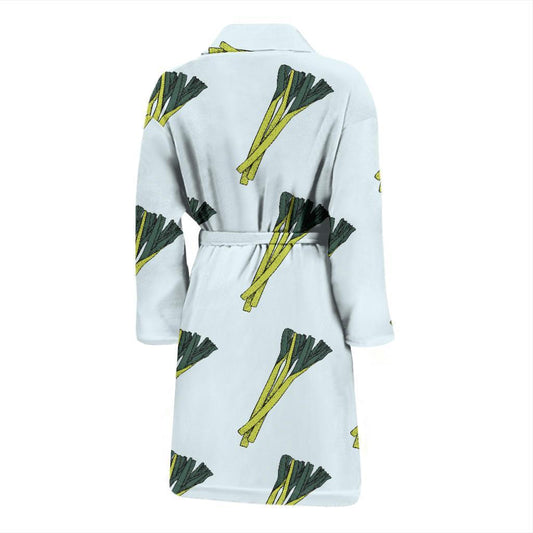 Leek Pattern Print Design 03 Men Bathrobe-JORJUNE.COM