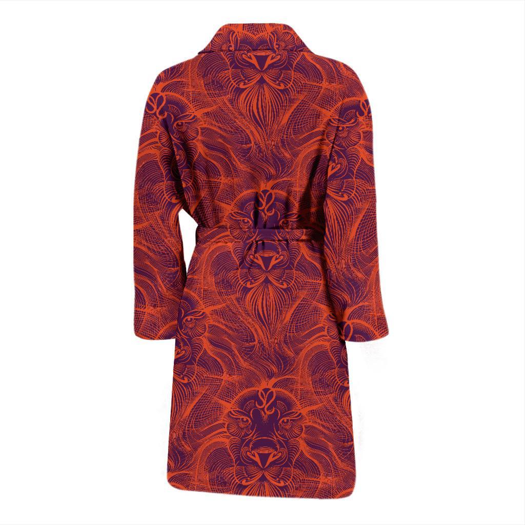 Leo Pattern Print Design 01 Men Bathrobe-JORJUNE.COM