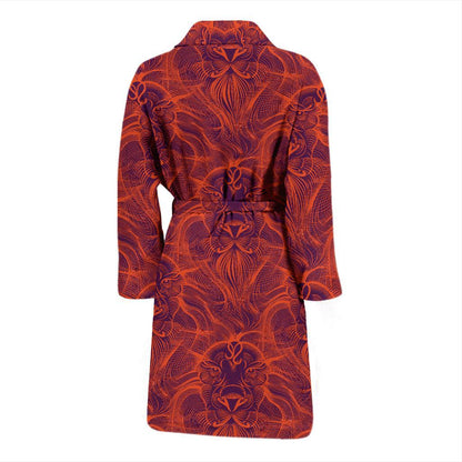 Leo Pattern Print Design 01 Men Bathrobe-JORJUNE.COM