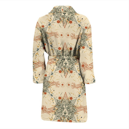 Leo Pattern Print Design 02 Men Bathrobe-JORJUNE.COM